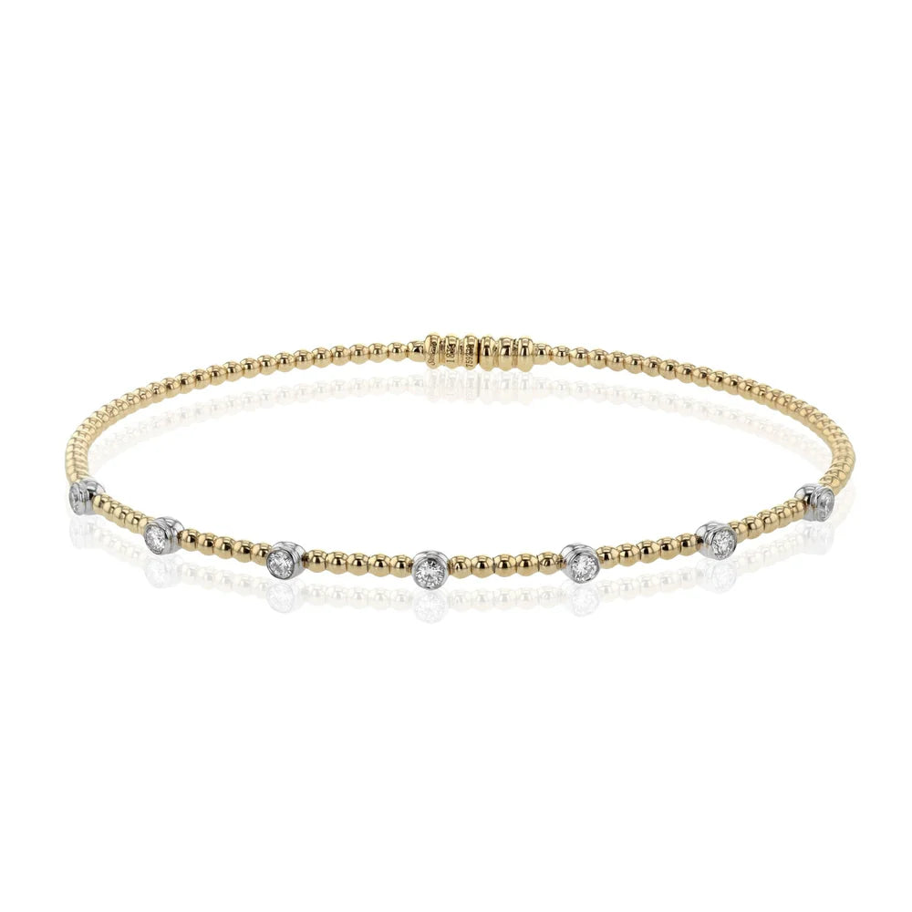 Simon G - Bangle in 18K YG Bangle with Diamonds