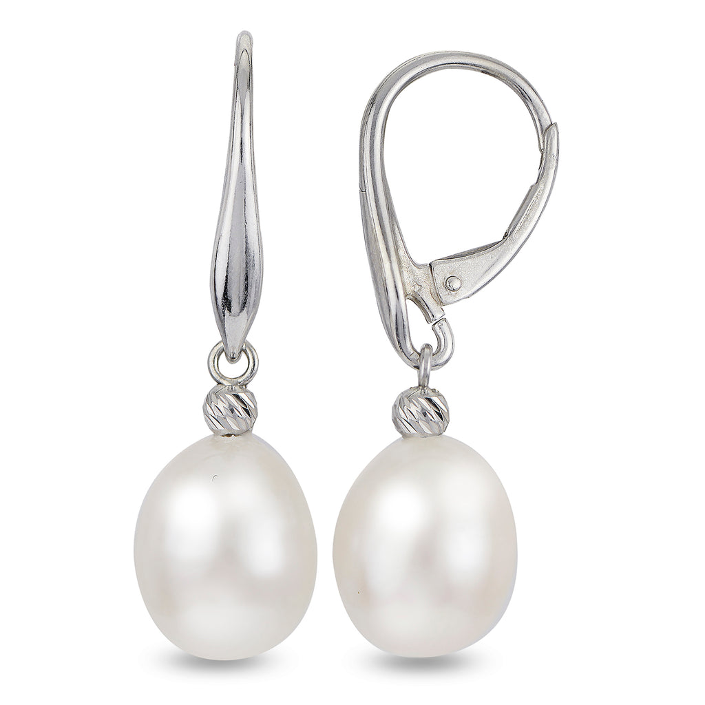 SS Pearl & Bead Drop Earrings