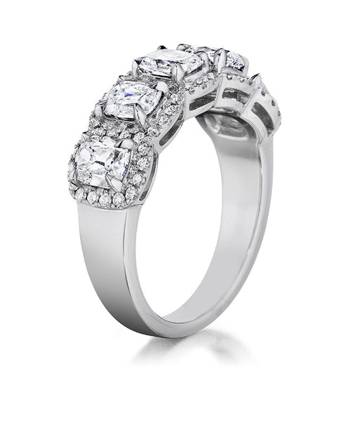 18K Diamond Wedding Band - Henri Daussi