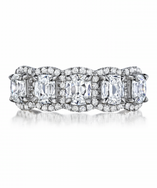18K Diamond Wedding Band - Henri Daussi