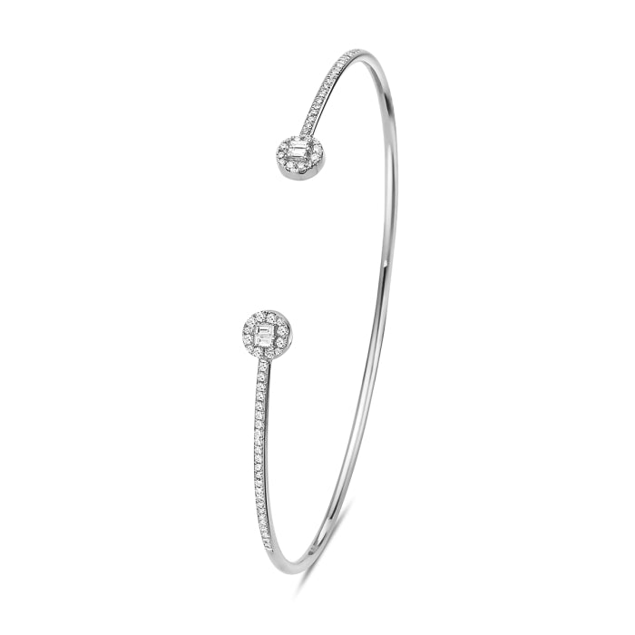 White Gold Diamond Cuff Bracelet