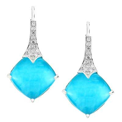 Diamond & Turquoise Earrings - Kuhn's Jewelers