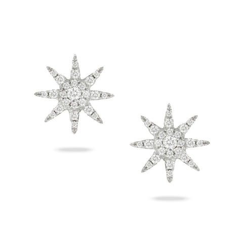 18K WG Diamond Star Earrings