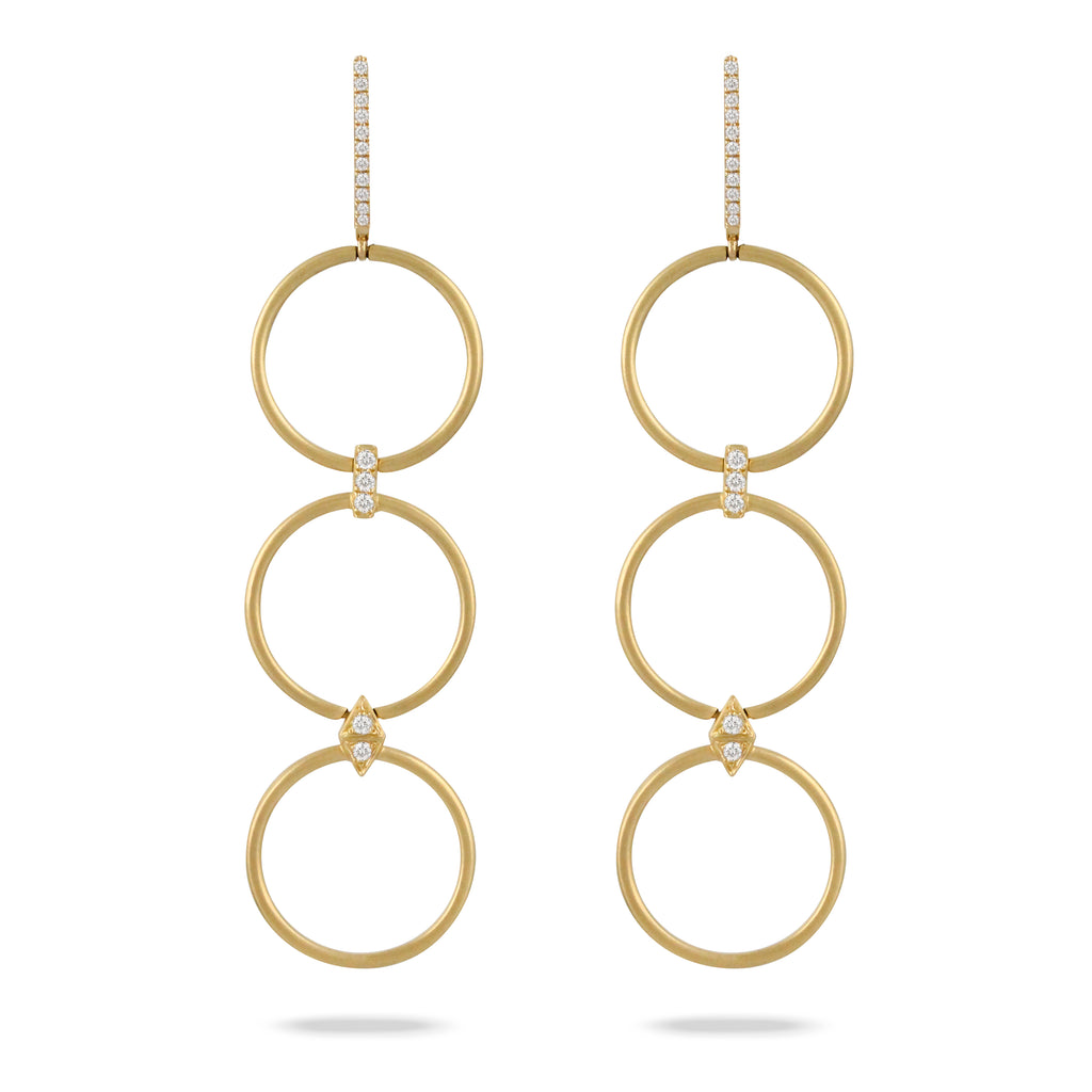 18K YG Diamond Earrings