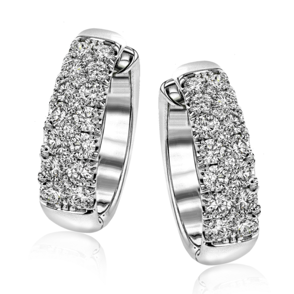 18K White Gold Diamond Earrings