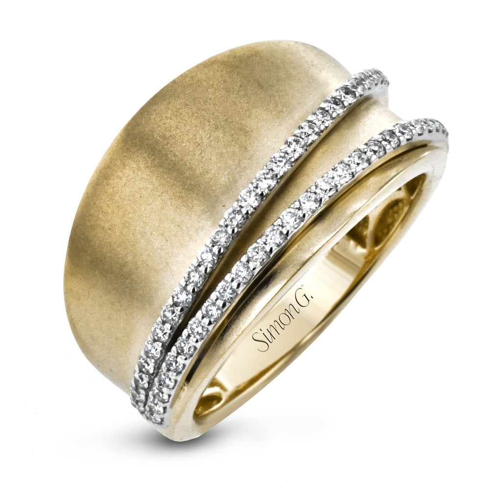 Simon G -18K 2-Tone Diamond Band