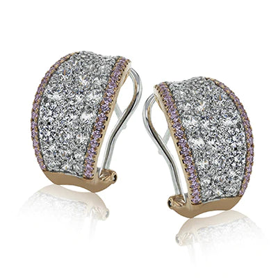 18K 2-Tone Diamond Earrings