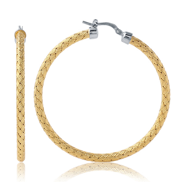 3mm Mesh Round Hoops Kuhn's Jewelers