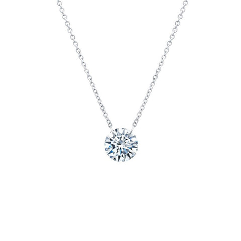 Lassaire Diamond shimmer Necklace - sterling silver & platinum bonded