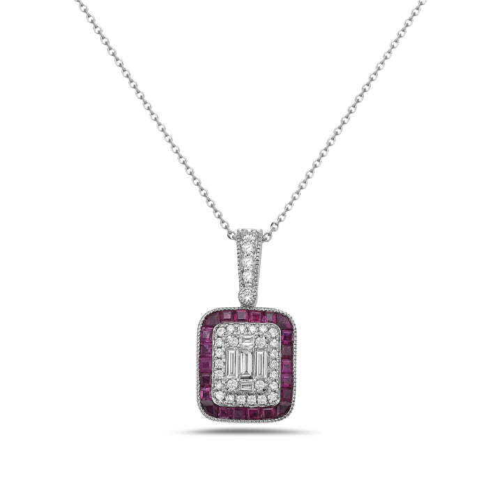 Diamond and Ruby Pendant