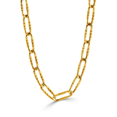 Dove's - 18K YG 18-inch Textured Chain
