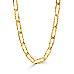 Dove's - 18K YG 18-inch Textured Chain