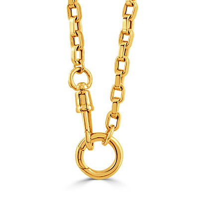 DOVES 14K Yellow Gold Fancy Link Chain