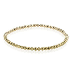 Simon G 18K YG Beaded Bracelet - 7"