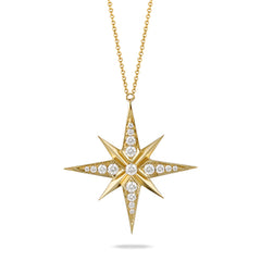 DOVES 18K Yellow Gold Diamond "Celestia" Pendant
