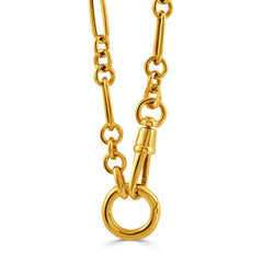 Dove's - 14K YG 18-inch Oval Link Chain with Push Clip Enhancers