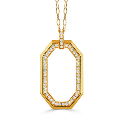 DOVES 18K Yellow Gold Diamond Pendant