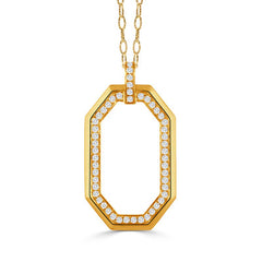 DOVES 18K Yellow Gold Diamond Pendant
