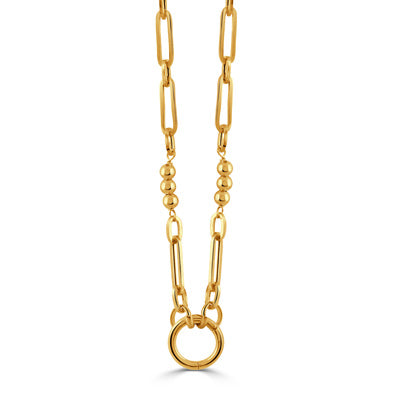 Dove's - 14K 18-Inch Mixed Oval Link and Bead Chain