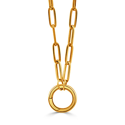 DOVES 18K Yellow Gold Paper Clip Chain
