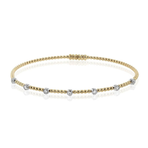 Simon G - Bangle in 18K YG Bangle with Diamonds