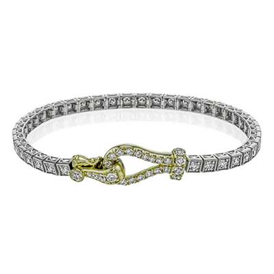 Simon G - Buckle Bracelet in 2T 18K Gold with Diamonds