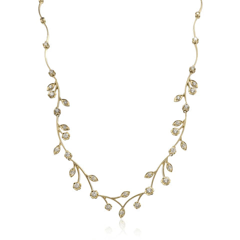 Simon G Magnificent Garden Necklace in 14k Yellow Gold with Diamonds