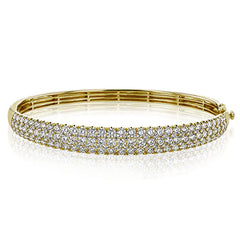 Simon G Simon-set Bangle in 18k Yellow Gold with Diamonds