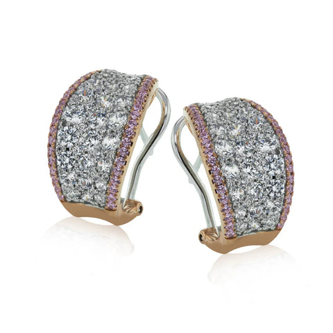 Simon G 18K Two-tone Gold Diamond Earrings