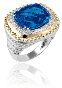 London Blue Topaz & Diamond Ring - Kuhn's Jewelers