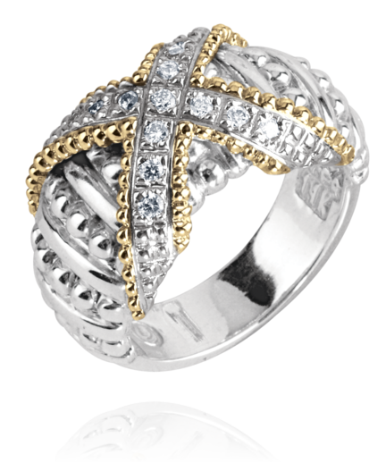 Vahan - 14K Gold & Sterling Silver Diamond Ring - Kuhn's Jewelers