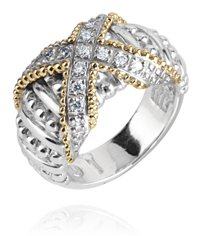 Vahan - 14K Gold & Sterling Silver Diamond Ring - Kuhn's Jewelers