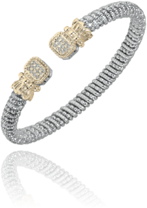 Vahan - 14K Gold & Sterling Silver, Diamond Bracelet -Kuhns Jewelers - 21396D