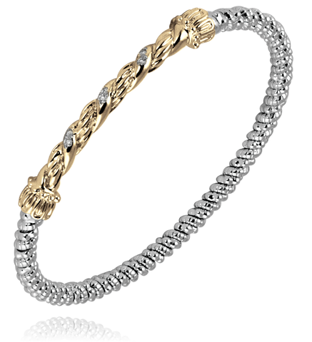 Vahan - 14K Gold & Sterling Silver, Diamond Bracelet - Kuhn's Jewelers 22442D03