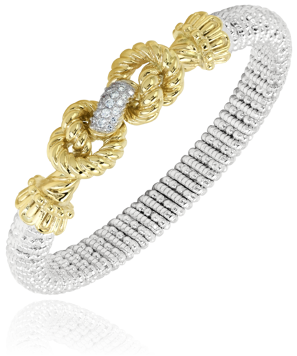 Vahan - 14K Yellow Gold & Sterling Silver, Diamond Bracelet - Kuhn's Jewelers - 22806D08