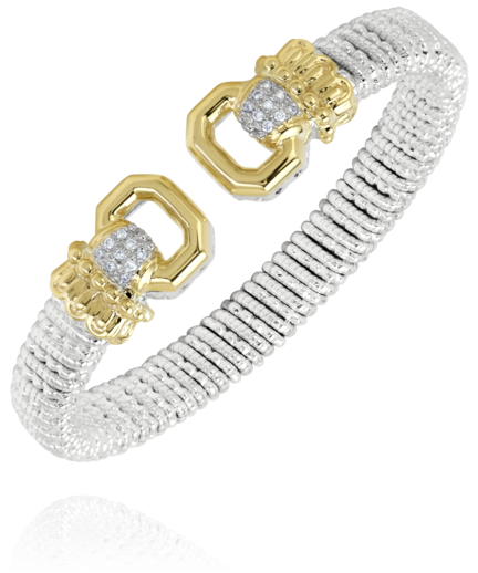 Vahan - 14K Yellow Gold & Sterling Silver Diamond Bracelet - Kuhns Jewelers - 22920D08