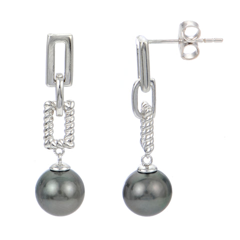 SS Tahitian Pearl Drop Earrings