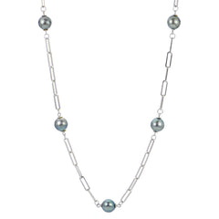 SS Tahitian Pearl Paperclip Necklace