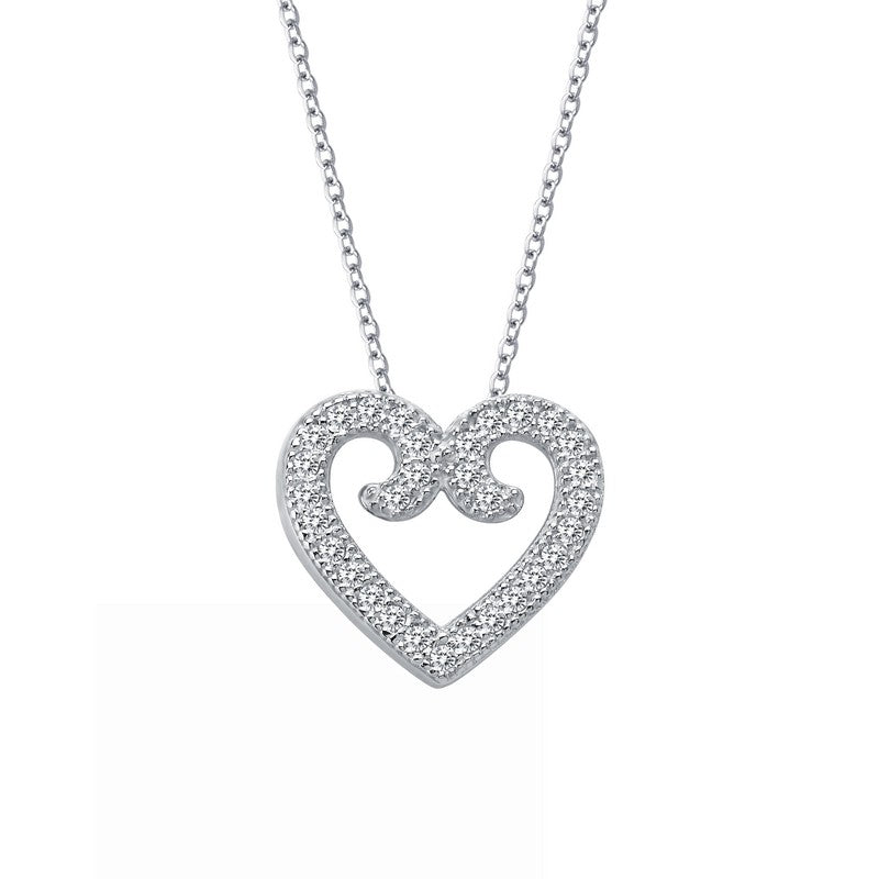 Lassaire Diamond Elegant Heart Necklace