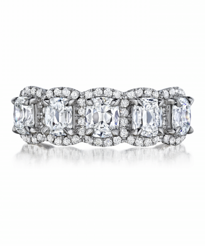 18K Diamond Wedding Band - Henri Daussi