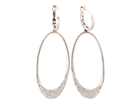 Oval Diamond Earrings