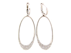 Oval Diamond Earrings