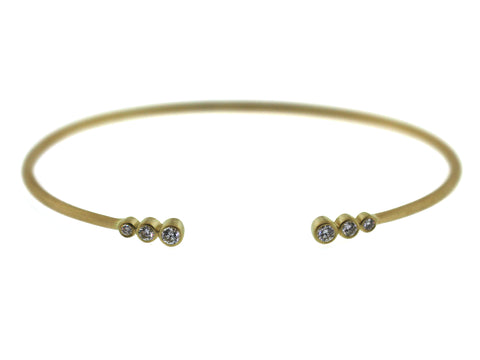 Diamond 3-Bezel Bangle