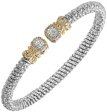 Alwan Vahan Silver Gold diamond bracelet - Kuhn's Jewelers