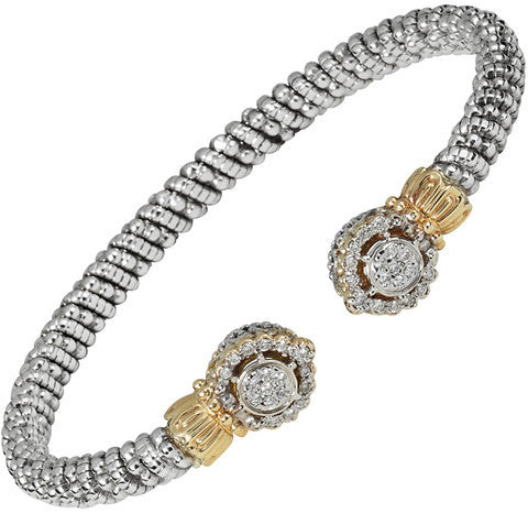 Gold & Sterling Silver Diamond Bracelet - Kuhn's Jewelers