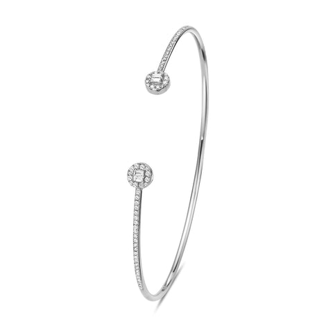 White Gold Diamond Cuff Bracelet