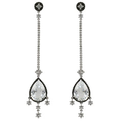 18K White Gold and Topaz Earrings