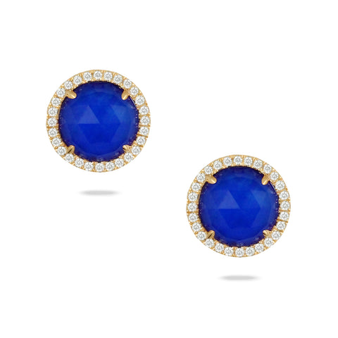 Diamond Lapis Earrings