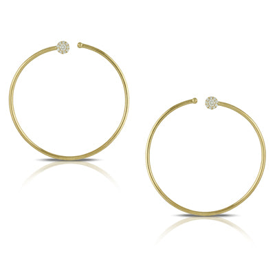 Doves - Diamond Fashion Collection - Diamond Hoop Earrings