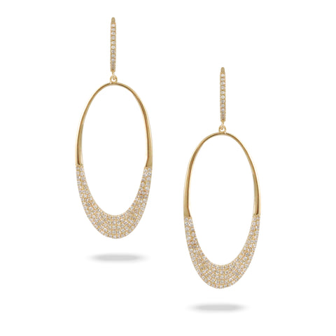 Doves - 14K YG Diamond Earrings